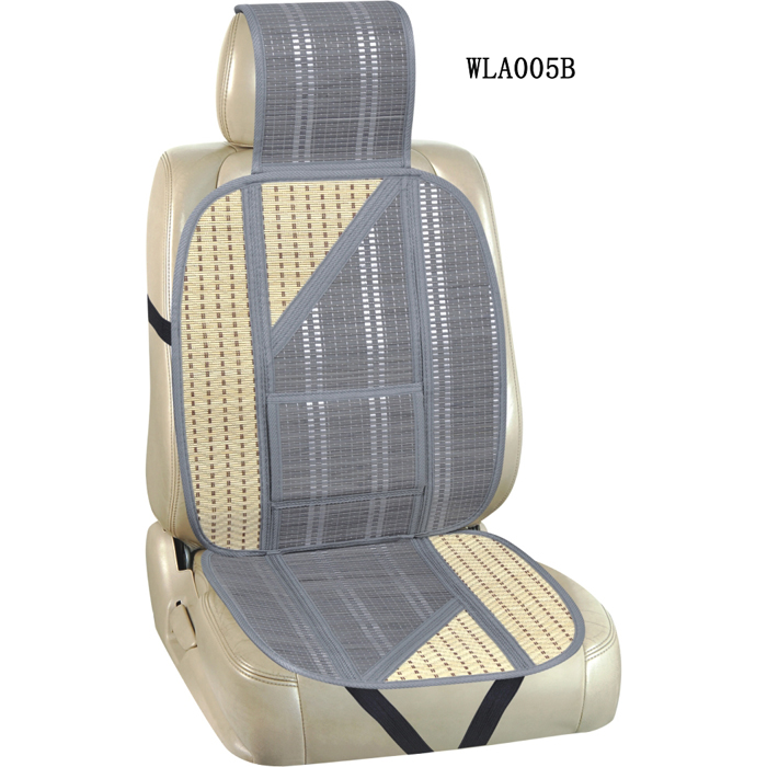 Fashionable Summer Cooling Bamboo Car Seat Cushion With Beige And Gray